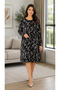 Women's Tunic Dress - Comfortable Fit - Plus Size - Patterned - Oversized - Viscose - 3