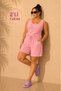 Women's Plus Size Sleeveless Square Neck Shorts Elastic Waist Pocketed Athlete Shorts Modal Stretchy 2-Piece Set