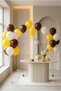Set of 20 Brown Yellow White Balloons 11 Inch Birthday Party Decoration - 2
