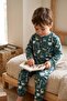Boy's 100% Cotton Single Jersey Fabric Long Sleeve Seasonal Pajama Set - 2