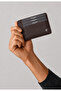 Plain Slim Men's Floater Leather Brown Card Holder - 100% Genuine Leather Card Holder - Men's Leather Accessory Gift