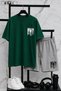Bklyn Printed Oversize Unisex T-Shirt & White Shorts Set