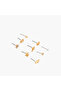 Pack of 9 Metallic Stud Earrings with Pushback Closure - 2