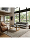 Elegant Rectangular Coffee Table – Black X Beige - 2