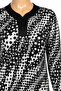 Hesna Women Mom Plus Size Black-White Graphic Print Relaxed Fit Long Dress - 4