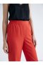Lcwaikiki Classic Orange Elastic Waist Carrot Cut Women's Trousers - 3