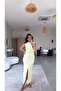 Yellow Three-Brooch Ottoman Dress - 2