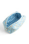 Suede Fabric Daisy Floral Large Volume Travel and Daily Use Makeup Bag - 7