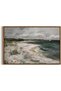 Framed Vintage Coastal Seaside Canvas Wall Art Rustic Decor (50x70 cm)