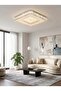 SageLiving Modern Luxury 72W Square Crystal LED Ceiling Light - 50x50cm Rose Gold Dimmable Flush Mount Lamp with Remote Control - High Brightness Lighting for Majlis, Living Room & Bedroom