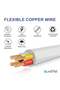 4-Core Electrical Cable-50 Meter, 2.5MM, White PVC Insulated Power Wire - 4