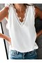 Women's Strappy V-Neck Lace Sandy Blouse - 2
