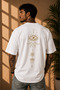 Unisex Oversize Eye Eye Back Detail Printed Premium T-Shirt 100% Cotton Crew Neck T-Shirt