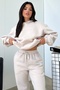 Unisex Women's and Men's Thatsofect Printed Oversize 3 Thread Hooded Tracksuit Set - 4