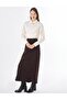 High Waist Pencil Skirt Dark Brown - 2