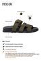 Women's Strappy Suede Slippers 215555 Khaki - 2