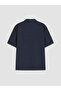 Xside Navy Blue Comfortable Fit Linen Look Men's Shirt - 7
