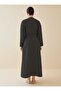 Zipper Detail Belted Plus Size Dress - Black - -Exclusive - 5