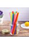 11MM 100Pcs Multi Colors Jumbo Smoothie Straws, Disposable Plastic Drinking Straws for Bubble Tea, Milkshakes and Juice, Individually Wrapped - 5