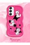 Samsung Galaxy A16 Compatible Case Camera Protector Red Silicone Couple Phone Case Character Pattern - 2