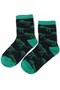 Boy's Black Green 7-8 Years Old Dinosaur Patterned 5-Piece Sock Set - 4