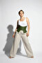 Large Size Khaki Women's Belt Corset Style Thick Leather Design - 4