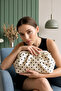 Women's Luxury Polka Dot Drawstring Hand and Shoulder Bag - Cream - 2