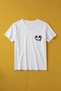 Premium Minimal Smile Face Printed Oversize Unisex T-Shirt 100% Cotton Emoji Streetwear White T-Shirt - 4