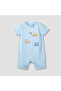 Crew Neck Short Sleeve Romper with Snap Button Closure - Pack of 2 - 3