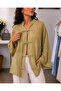Casual Kimono Blouse with Tie Detail – Khaki - 2