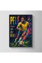 Pelé Brazil 3x World Cup Winner Gallery Wrapped Canvas | 40x60 cm / 16x24 inch | Football Legend Wall Art