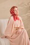 Twill Silk Detailed Belt Scarf Red 90X90 - 4