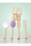 Professional Hair Brush, Comb, Blow Dry Brush, and Ei Mirror Set with 4 Stands - Luxury Care and Organizer Set Cream