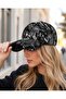 Unisex Black Graffiti Pattern Hat Adjustable Baseball Cap Hip Hop Streetwear Sports Cap - 5