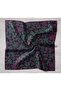 Twill Silk Scarf Purple Daisy Pattern 90X90 - 8