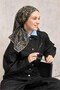 Cotton Polyester Soft Scarf Mustard Flora Patterned Non-Slip Textured 90X90