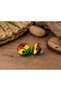 Handmade Wooden Yin Yang Pattern Colorful Design Round Women's Earrings - 2