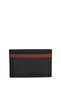 Men's Double Tone Logo Embossed Textured Genuine Leather Black Card Holder - 3