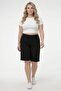 Women Stripe Basic Shorts, Black - 2