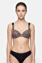 Women 2 Pack Animal Print Padded Underwired Push Up Bra, Multicolor
