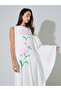 Off White Floral One Shoulder Kaftan Maxi Dress - 2