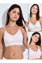 Pack Of 2 - Padded Non Wired Bralette With Lace Detail
