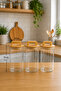 Aria- 3-Piece Borosilicate Jar with Bamboo Lid 900 ml Flat - 3