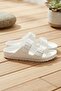 Daily Comfortable Garden Pool Beach Slippers Women's Slippers Double Buckle White - 4