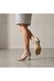(Wiesse) Women's Single Band Heeled Shoes Silver - 4