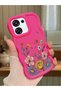 Oppo A6 Pro 5g Compatible Case Camera Protector Red Silicone Couple Phone Case Floral Pattern