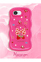 iPhone 17E Compatible Case Camera Protector Red Silicone Couple Phone Case Strawberry Pattern - 2