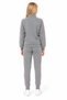 Girl's Cotton Stand Collar Tracksuit Set Gray Melange-26112 - 3