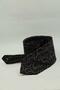 Black - Beige Shawl Pattern Italian Silk Tie Ik2524 - 6
