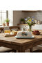 White Enamel Cheese Tray with Lid – Vintage Flower Truck Design - 18×12 cm - 2